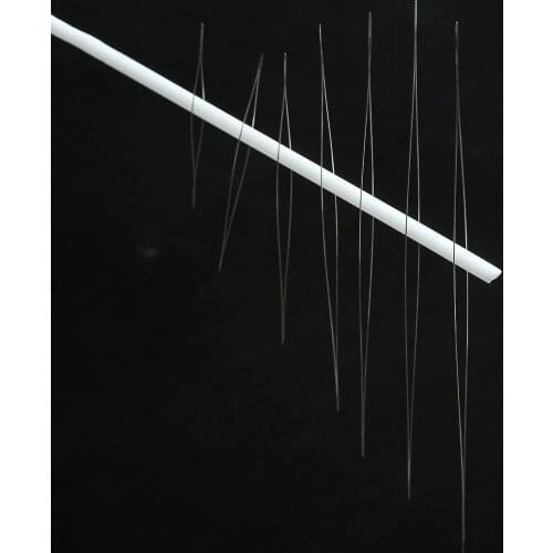 1-5Pcs Central End Opening Curved Beading Needles Stainless Steel Tools Pins for bead Threading String Cord Easy Jewelry Making