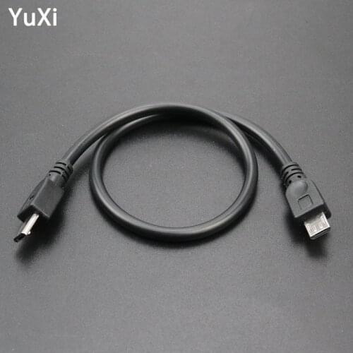 YuXi Micro USB Type B Male To Micro B Male 5 Pin Converter OTG Adapter Lead Data 5Pin micro male to male Converter Cable