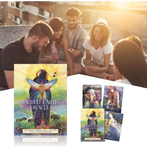 Tarot Cards New Sacred Earth Oracle Magical Tarot Cards Party Entertainment Desk Game Cards With English Guidebook New Arrival