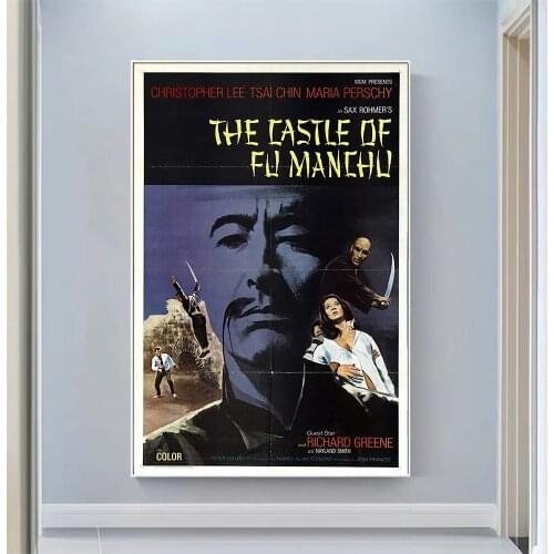 CP1182 The Castle of Fu Manchu Classic Hot Movie Print Silk Fabric Poster Indoor Wall Art Decor Gift