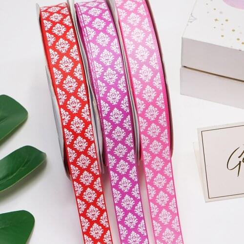 7/8" 50 yards foil printed grosgrain ribbon