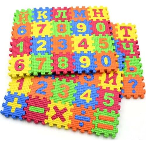 60Pcs/Set Russian Alphabet Carpet Baby Kids Education Toy Preschool Learning Mat