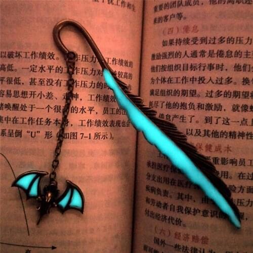 Book Markers Vintage Bookmarks For Books Luminous Bat Bookmark Read Maker Feather Bookmark Stationery Bookmarks For Books