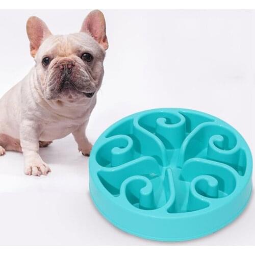 Pet Food Bowls Nontoxic Fun Slow Feeder Dog Bowl Pet Dog Cat Slow Feeding Dish Nonslip Bowl For Small Large Dogs Pet Supplies