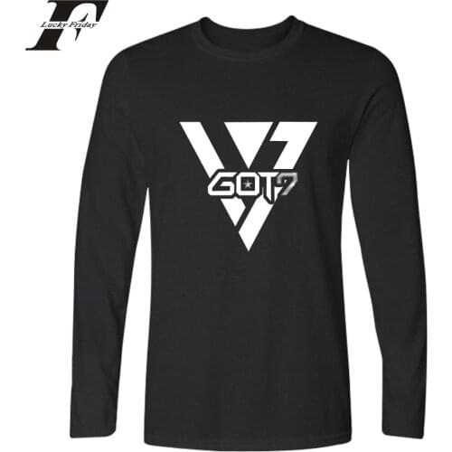 LUCKYFRIDAYF Got7 printed fashion design t-shirts women men t shirts casual tee shirt loose long sleeve t-shirt sweatshirts tops