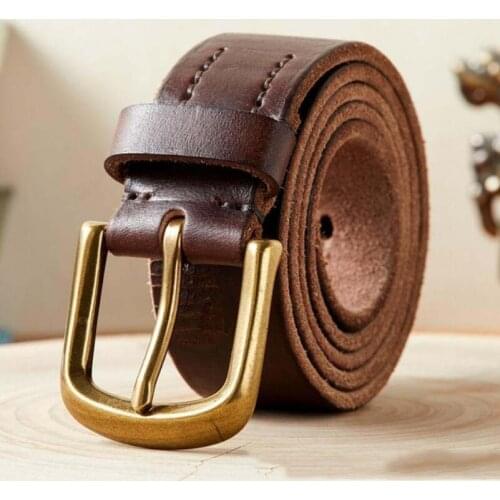 Personalized Fashion Korean Version Of The Tortoise Crack Belt Male Leather Pin Buckle Cowhide Handmade Personalized Denim Belt