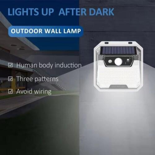 Solar Wall Lamp IP44 Waterproof Wireless Intelligent Light LED Outdoor Sunlight Solar Powered Street Wall Lamp For Garden Decor