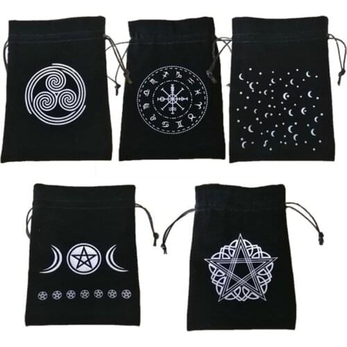 German thick velvet 13x18cm Tarot Oracle Card Special Brand Bag Storage Bag Witch Fortune-Telling Game Portable Supplies
