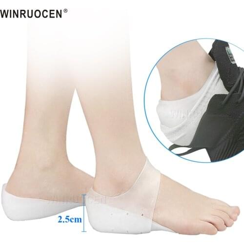 1 Pair Invisible Height Increase Socks Skin Gel Care Women Men Heel Pads plantar fasciitis shoe sole Socks Foot Skin Care Tool