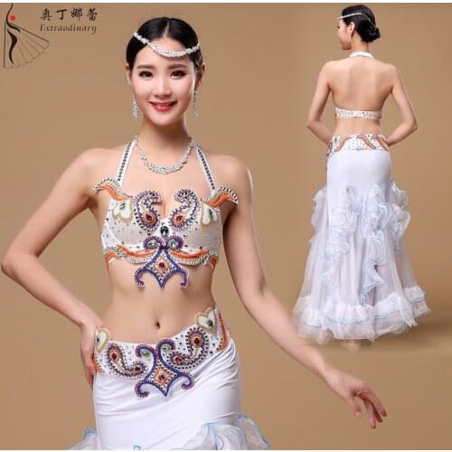 Odin narelle 2016 new Belly Dance Costume package hip girdle bra suit fishtail skirt costumes