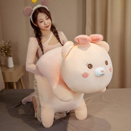 New Huggable High Quality 2 Colors Teddy Bear With Flowers Stuffed Animals Plush Toys Doll Pillow Kids Lovers Birthday Baby Gift