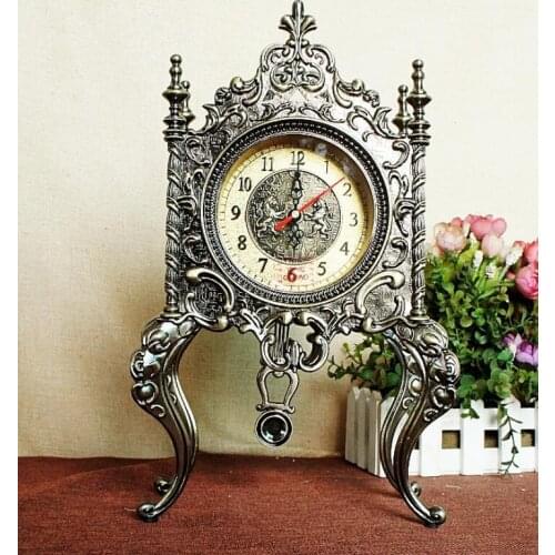 Factory direct selling metal decoration metal desk clock power desire symbol creative photographic props home setting pieces