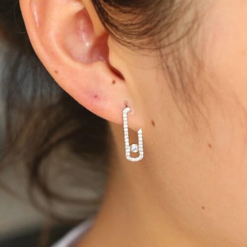 Drop shipping France Jewelry 925 Sterling Silver delicate cubic zircon cute Earrings For girls elegant mini kids s925 simple ear