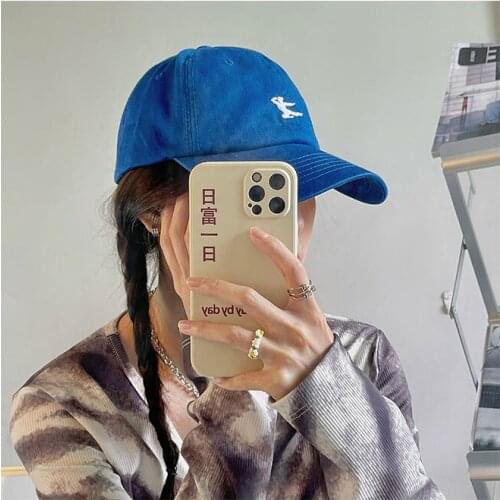 Blue Hat Children Tide Net Celebrity Soft Maximum Function Face Small Baseball Cap Summer Sunshade Hat Best-selling visor hat