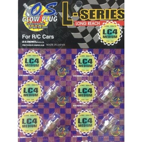 NEW O.S. os Glow Plug OS GLOW PLUG LC4 OFF-ROAD FOR RC CAR O.S. Engines Parts RC Car LC4 Medium long reach L-Series 1pcs