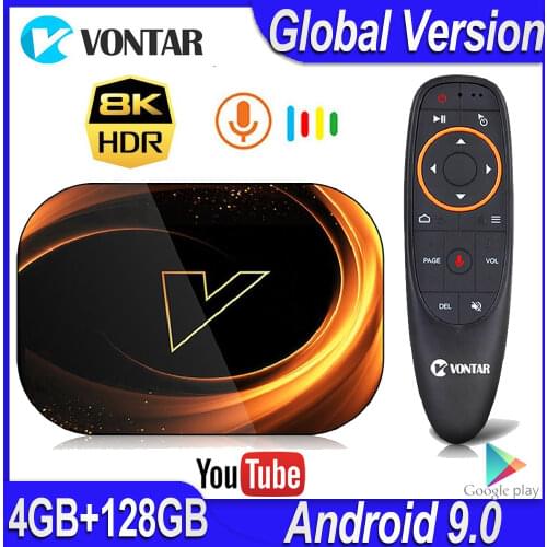 2020 VONTAR X3 4GB RAM 128GB ROM 8K Android Smart TV BOX Android 9.0 TVBOX Amlogic S905X3 2.4G 5G Wifi 4K Set Top Box 64GB 32GB