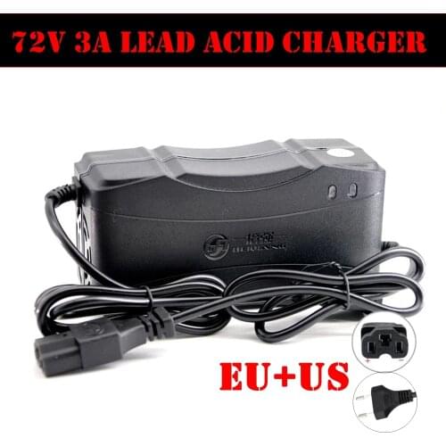 72V 20AH Smart Charger Rechargeable Lead Acid Battery Power Charging Adapter For Electric Bike Scooter 20ah 30ah DC 89V 3A