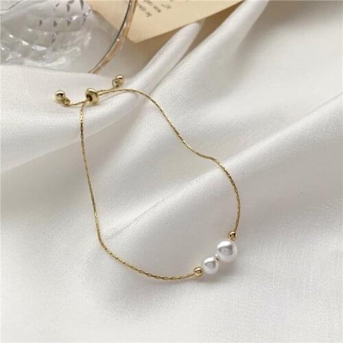 Imitation Pearls Beautiful Chain Bracelets for Women Temperament Individual Charm Bracelets