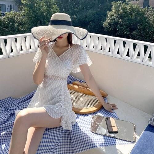 Swimwear Women 2021 One Piece Swimsuit Ladies For Female Bodysuit Sexy Hot Skirt Slim Substituting Solid Cotton Sierra Surfer