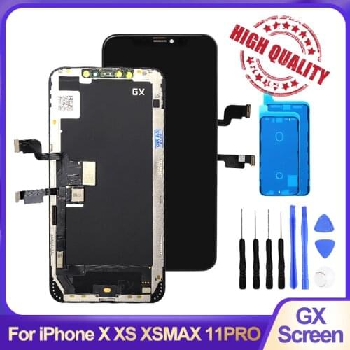 For iPhone X XS 11 Pro Max Display Screen GX Soft OLED Hard 3D Touch True Tone Pantalla iPhone X XR 11Pro Max LCD Display Ecran