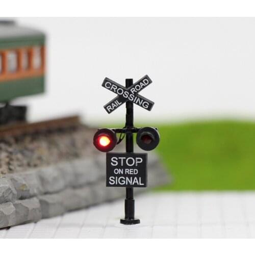 1 set/2 sets/6 sets N Scale 3cm Railroad Crossing Signals 1:150 Traffic Light 2 heads LED made + Circuit board flasher JTD1507RP