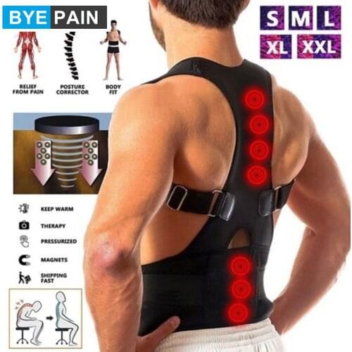 1Pcs BYEPAIN Magnetic Back Braces Posture Corrector Adjustable Support Brace | Improves Posture and Provides Lumbar Support