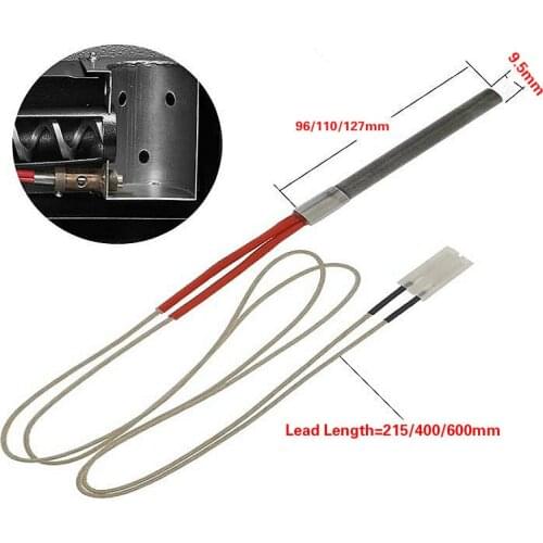 10Pcs 120V/230V Stainless Steel Pellet Stove Igniter Hot Rod Heat Tube 9.5*96/110/127mm For North American Fireplace Grill Stove