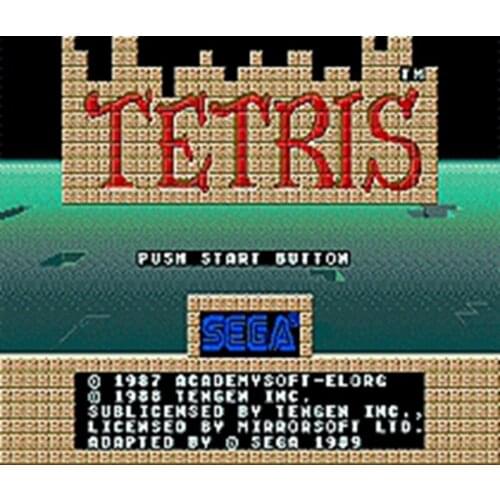 Tetris 16 bit MD Game Card For Sega Genesis Mega Drive