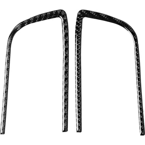 2Pcs / Set Carbon Fiber Rear Bumper Fog Light Lamp Cover Fit For Car