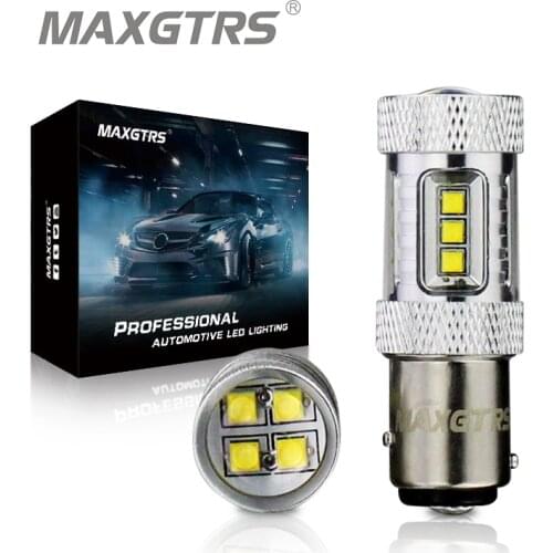 2x S25 1157 30W 50W 80W BAY15D Cree Chip XBD LED Light Bulb P21/5W Car Reverse Backup Brake Light Turn Parking Signal Light