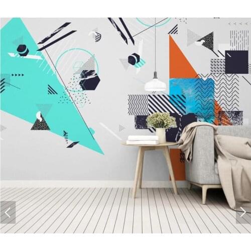 3D Abstract Geometric Square Wallpaper Mural Creative Art Wall Wallpaper Murals Bedroom HD Printed Wall Paper Roll Custom Size