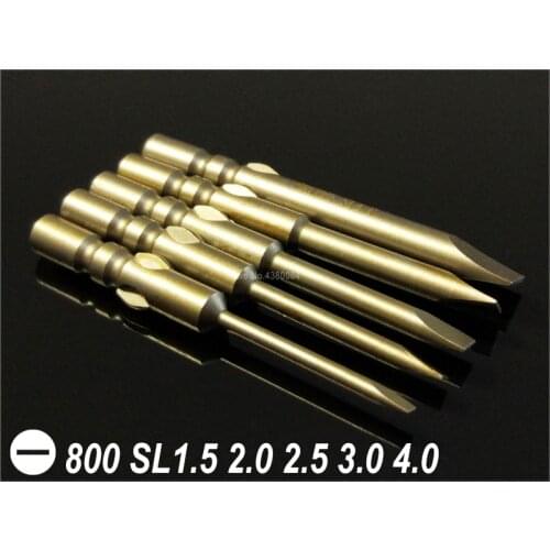 5Pcs Set 40MM Magnetic SLOTTED Screwdriver Drill Bits Dia 4mm Round Shank Electric Screw Driver S2 Power Hand Tools For 800, 3C