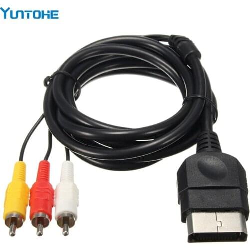 50pcs 1.8m AV RCA Cable For XBOX 1080P Audio Video Component Convert Cable Cord For HDTV DVD TV Wholesale