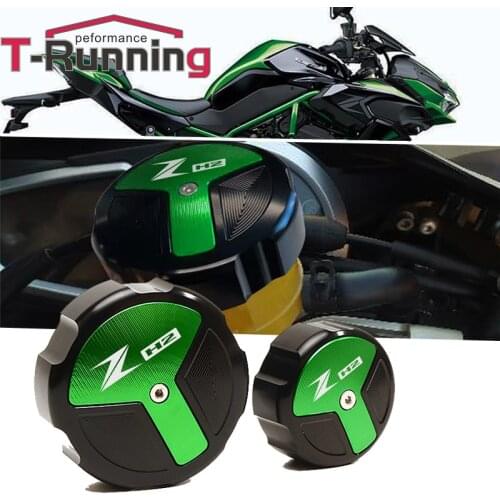Motorcycle Accessoires CNC Aluminum Rear & Front Brake Fluid Reservoir Cap Cylinder Cover For Kawasaki ZH2 ZH 2 2019 2020 2021