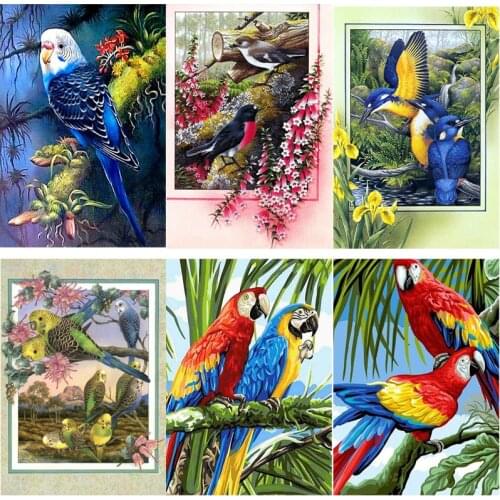 New 5D DIY Diamond Painting Manual Gift Parrot Diamond Embroidery Animal Cross Stitch Full Square Round Drill Crafts Home Decor