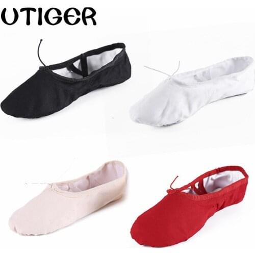 Children Kids Girls Women Ballet Dancing Shoes Soft Flats Canvas Ballet Shoes Comfortable Breathable Practice Shoes