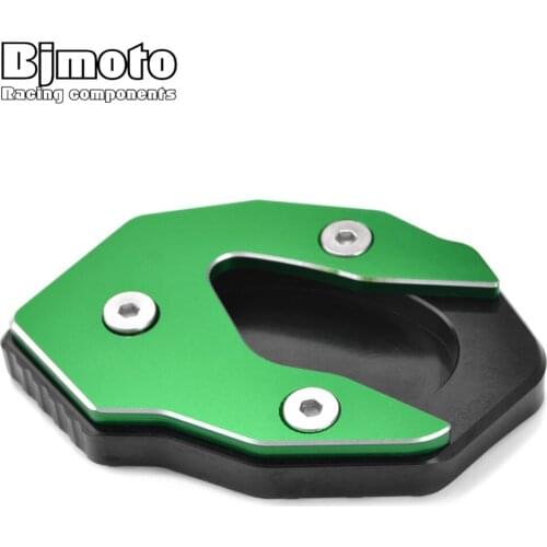 BJMOTO Motorcycle Side Stand Kickstand Sidestand Extension Plate Pad For Kawasaki Versys X250 X300 300 Versys300 VersysX250
