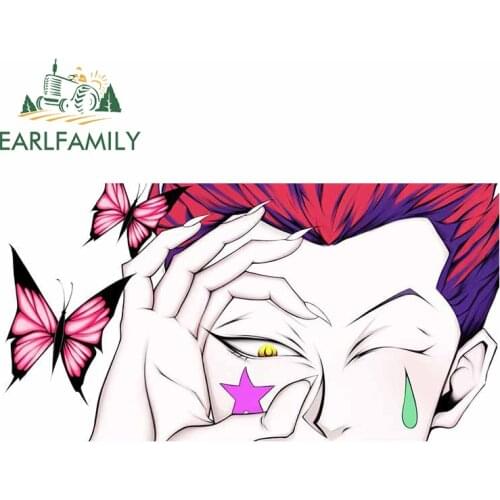 EARLFAMILY 13cm x 6.7cm Car Stickers for HUNTER x HUNTER Hisoka Graphics and Decals Waterproof JDM VAN Car Assessoires