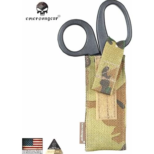 Emersongear Tactical Molle Scissors Pouch Shear Holder Airsoft Military Equipment Combat Gear EM6367 Multicam AOR2 Black