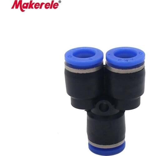 Air tube connector 3 Way Y Type PY8 plastic pipe fittings with lowest price High quality 1pcs Free shipping