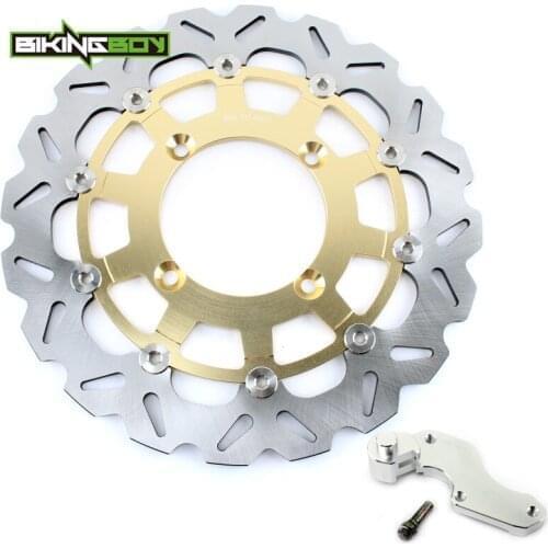 BIKINGBOY For Kawasaki KX 125 250 06 07 08 KX250F KX450F 06-17 KLX 450 R 07-12 09 10 320mm Front Brake Disc Disk Rotor Bracket