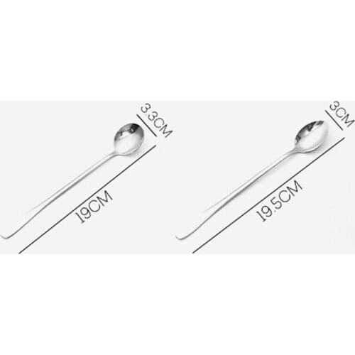 Spoon Long Handle Stainless Steel Teaspoons Creative For Ice Cream Coffee Soup Tea Cocktail can CSV