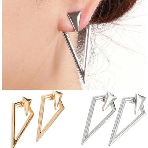 Trendy Minimalist Triangle Stud Earrings for Women Punk Earings Piercing Men Pendientes Brincos Geometric Jewelrys New Arrival