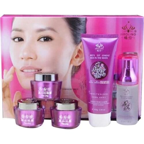 Face Skin Care Set Whitening Cream 3+2 Removing Spot Cream Set Whitening Cream Day and Night Cream Cleanser Lotion Kit