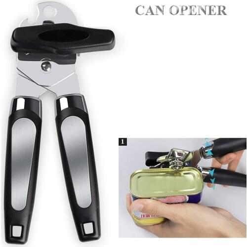 Stainless Steel Can Opener, 3-in-1 Multifunction Manual Heavy Duty Opener, for Tin, Jar Bottle, Beer Cap, Bottle Openers Tools