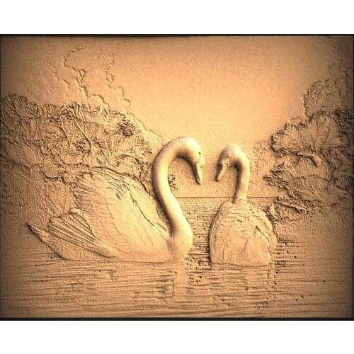 New model goose 3D model relief for CNC Router carving engraving in STL file format