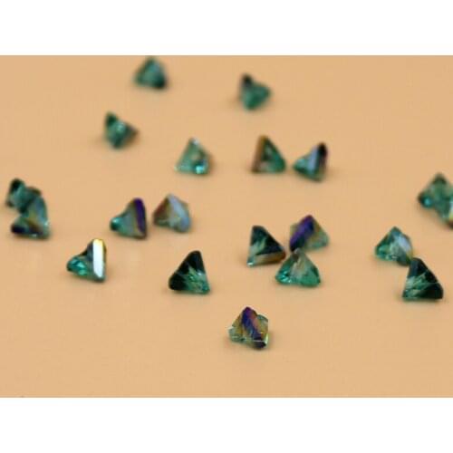 Wholesale 6mm 100pcs Triangle Austria Crystal Beads For Jewelry Making DIY Handmade Bracelet