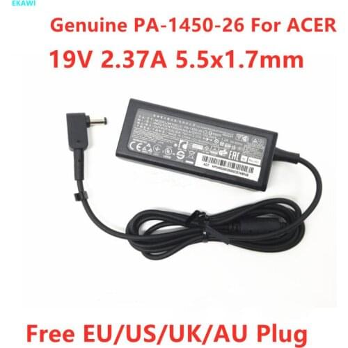 Genuine PA-1450-26 19V 2.37A 45W 5.5x1.7mm ADP-45HE B Laptop AC Adapter Charger For ACER Aspire E3 E5 R3 ES1-512 ES1-711 Series