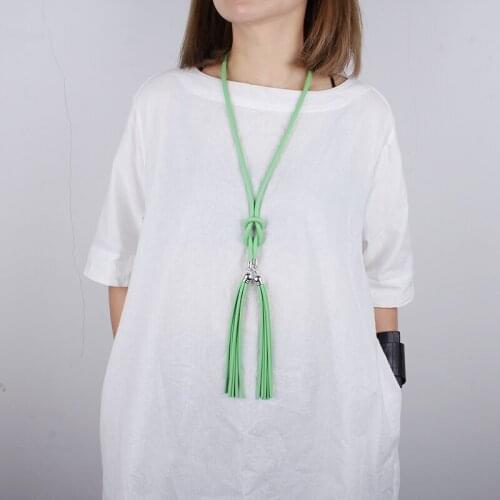 YD&YDBZ Multicolor Alloy Pendant Necklaces For Women Luxury Rubber Tassel Jewelry Necklace Simple Clothes Accessories Wholesale