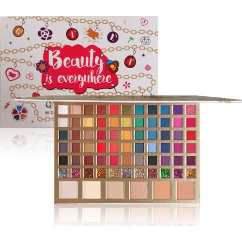 72 Colors Shimmer Matte Eye Shadow Palette Set With Blush Professional Pigmented Glitter Eyeshadow Pallete For Stage Eyes Makeup